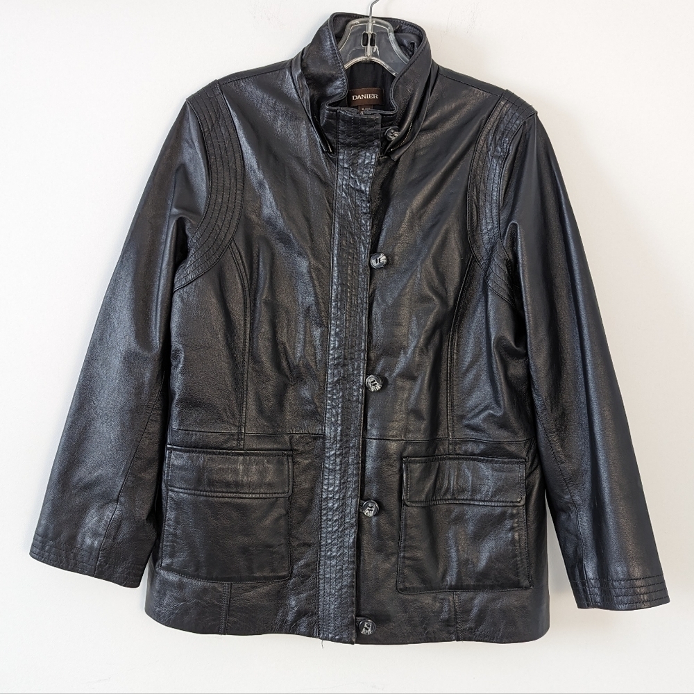 Danier Leather Men's XL Black Genuine Leather Jacket